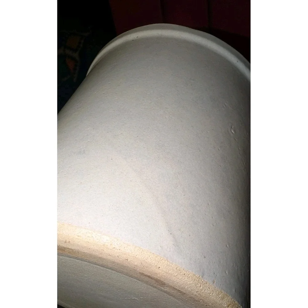 Vintage Strawberry Stoneware Canister Crock with Wooden Lid 6